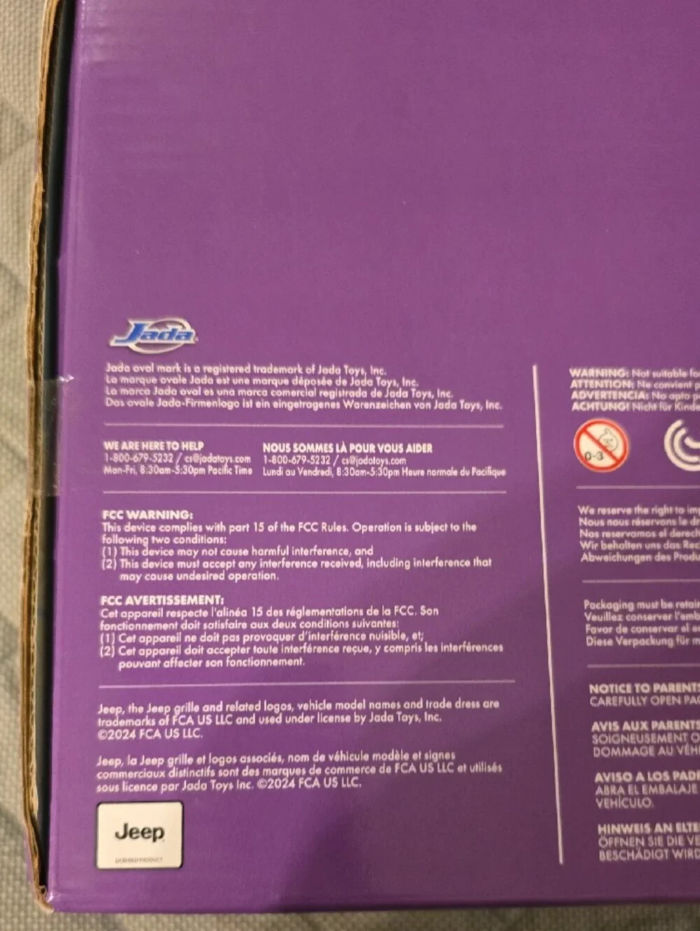 Disney Purple-Blue Stitch Jeep Wrangler Toy